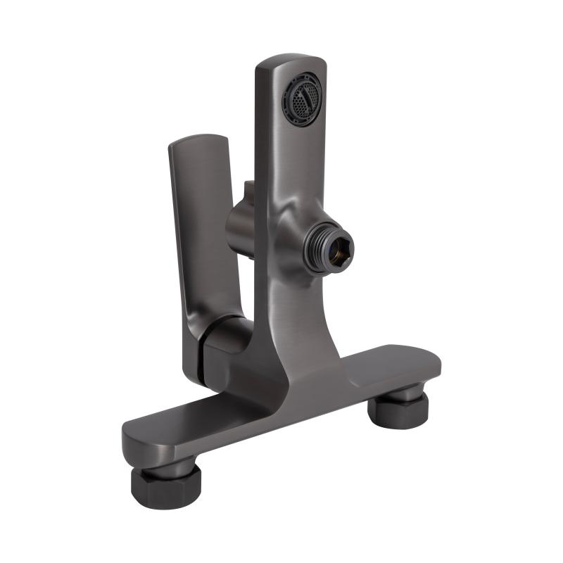 Змішувач для ванни Qtap Slavonice (з душовим гарнітуром) QTSLV259GMB48035 Gunmetal Black PVD — фото 4