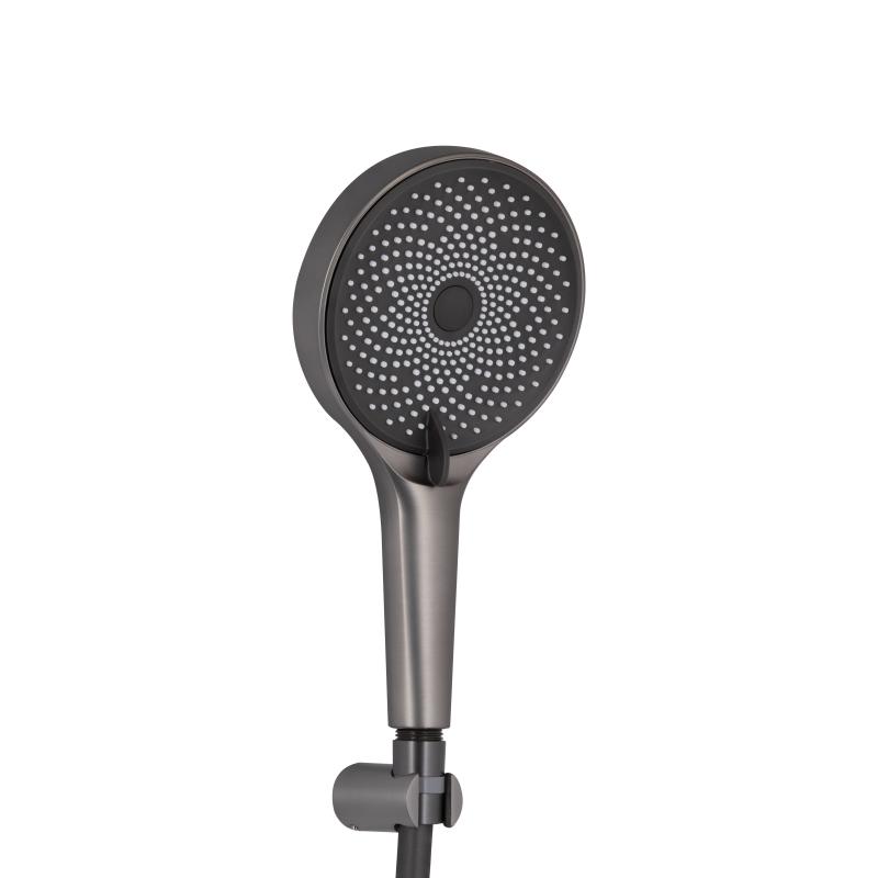 Змішувач для ванни Qtap Slavonice (з душовим гарнітуром) QTSLV259GMB48035 Gunmetal Black PVD — фото 5