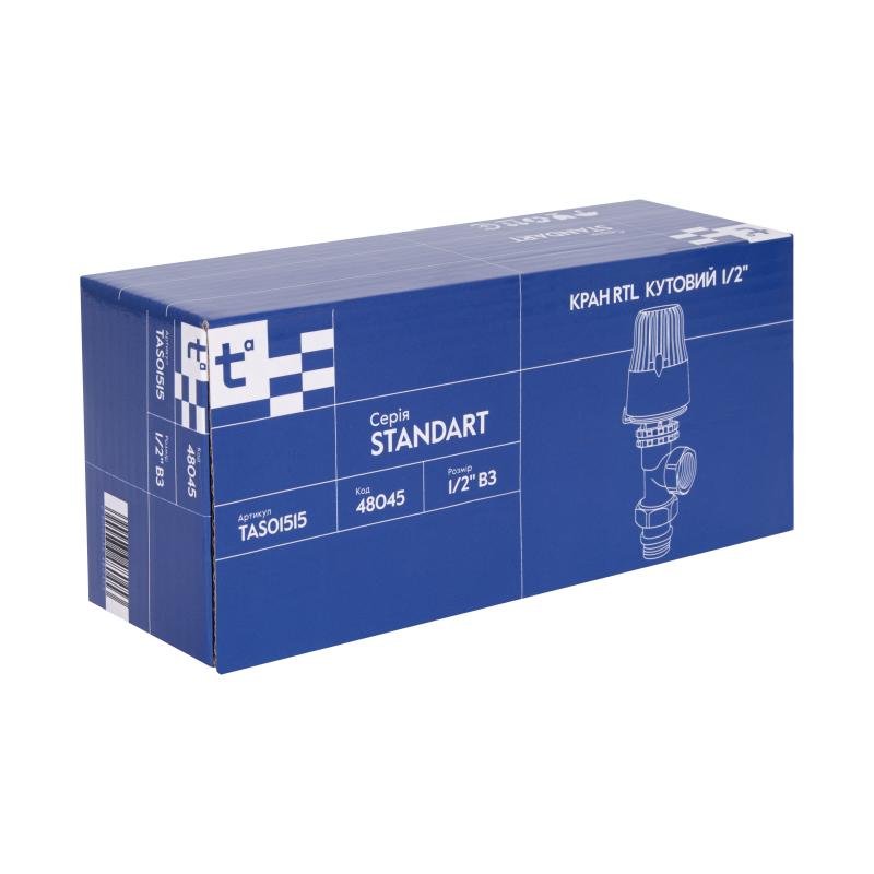 Кран Thermo Alliance Standart RTL кутовий 1/2"ВЗ TAS01515 — фото 5