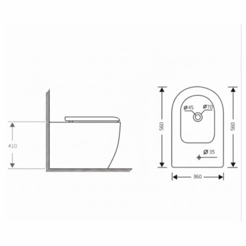 Біде підлогове Qtap Jay 560х360х410 мм, White QT07443375W — фото 2