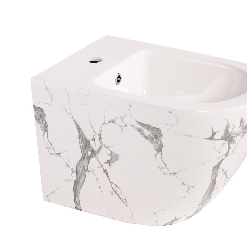 Біде підвісне Qtap Robin 515x370x350 мм, Marble QT13551381GMR — фото 5