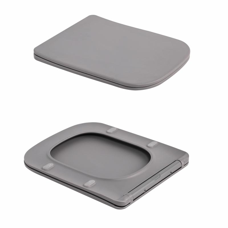 Унітаз підвісний Tern Ultra Quiet 490×365×325 мм, Stone Grey, з сидінням Slim Duroplast / Soft-close / Quick Release QT17332303ASSG Qtap — фото 8