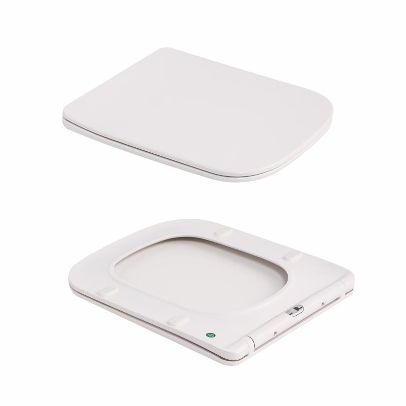 Унітаз підвісний Tern Ultra Quiet 490×365×325 мм, Marble, з сидінням Slim Duroplast / Soft-close / Quick Release QT17332303ASMR Qtap — фото 8