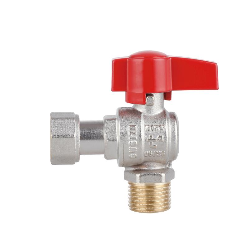 Кран кульовий Thermo Alliance Standart 1/2"ВЗ кутовий, PN40, з накидною гайкою TAS224W15 — фото 4