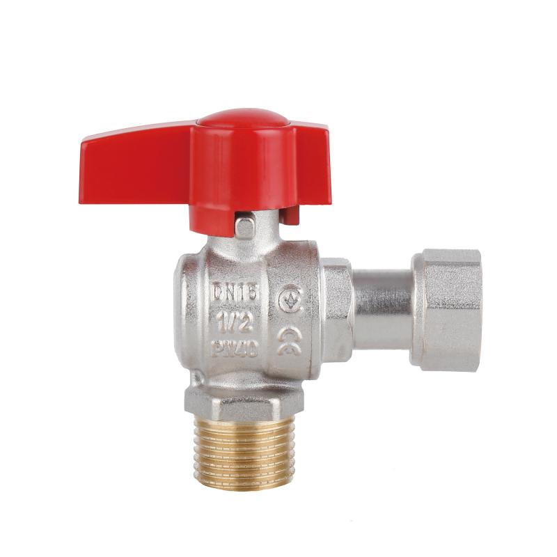 Кран кульовий Thermo Alliance Standart 1/2"ВЗ кутовий, PN40, з накидною гайкою TAS224W15 — фото 5