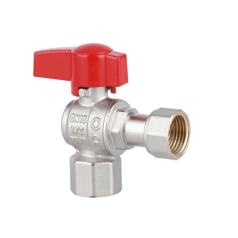 Кран кульовий Thermo Alliance Standart 1/2"ВВ кутовий, PN40, з накидною гайкою TAS223W15 — фото 3