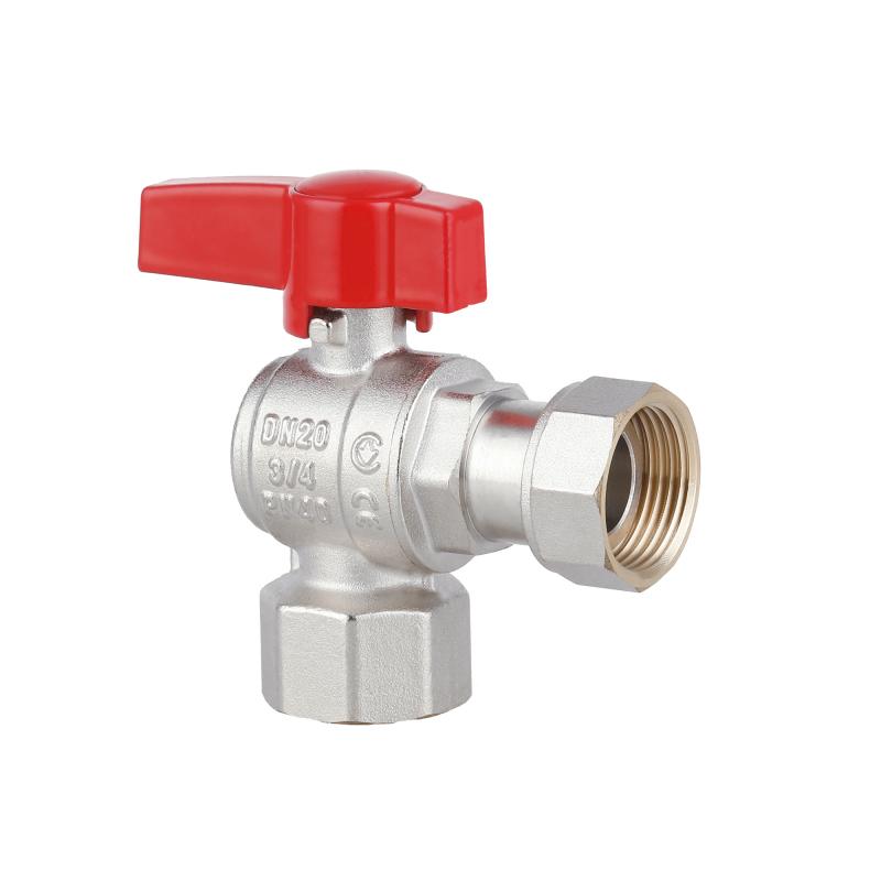 Кран кульовий Thermo Alliance Standart 3/4"ВВ кутовий, PN40, з накидною гайкою TAS223W20 — фото 3