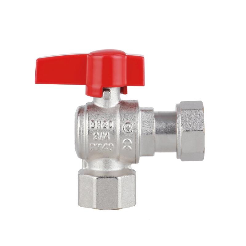 Кран кульовий Thermo Alliance Standart 3/4"ВВ кутовий, PN40, з накидною гайкою TAS223W20 — фото 5