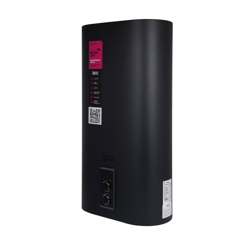 Водонагрівач електричний Thermo Alliance 80 л Black, плоский вертикальний, мокрий ТЕН 2 кВт (0,8+1,2) DT80V20G(PD)/2В — фото 4