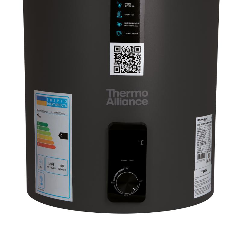Водонагрівач електричний Thermo Alliance 50 л Black, вертикальний, сухий ТЕН 2,0 кВт D50V20J2(D)KВ — фото 5