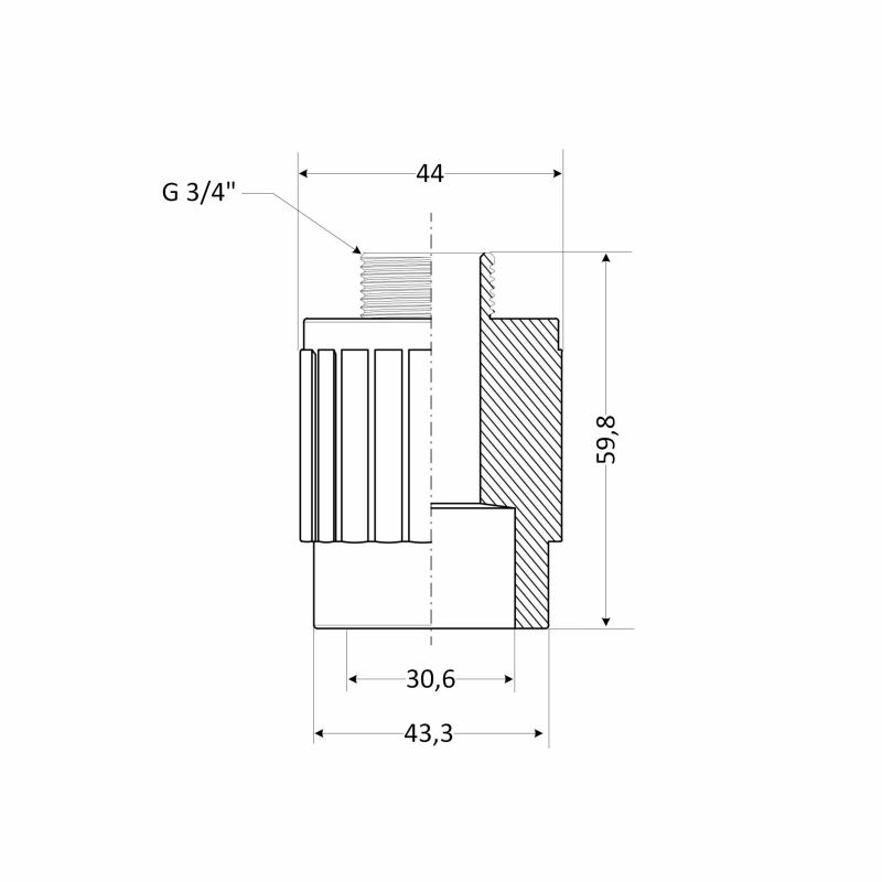 Муфта PPR Thermo Alliance 32х3/4" ЗР — фото 2
