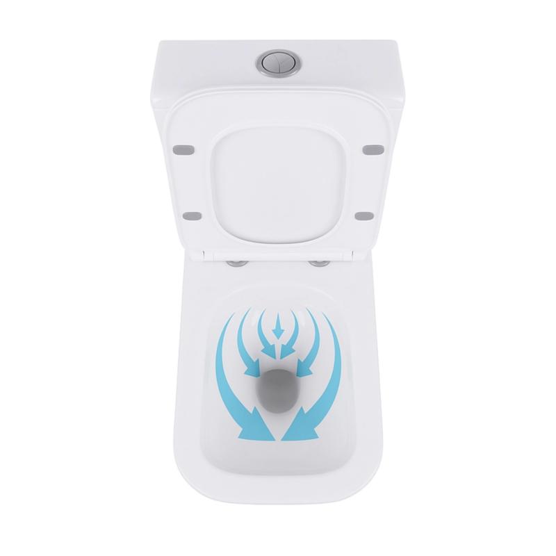 Унітаз підлоговий Qtap Crow Eco безобідковий з сідінням Soft-close QTCRO27W48750 — фото 7