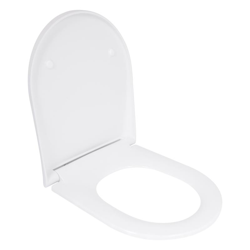 Qtap Сидіння для унітаза (Robin 490, Scorpio 490) 430x363x60 мм, White, з мікроліфтом, Slim Duroplast, MagLock QTSC179W48915 — фото 3