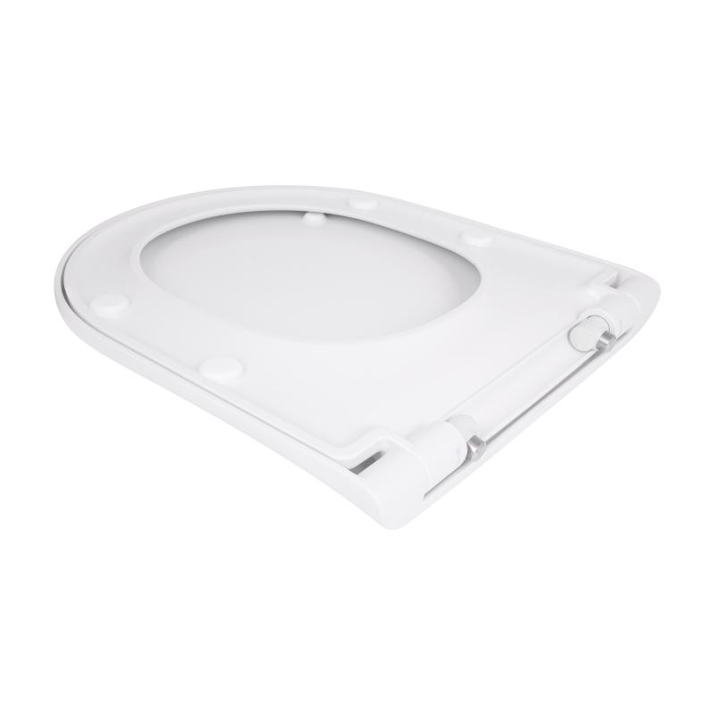 Qtap Сидіння для унітаза (Robin 490, Scorpio 490) 430x363x60 мм, White, з мікроліфтом, Slim Duroplast, MagLock QTSC179W48915 — фото 4