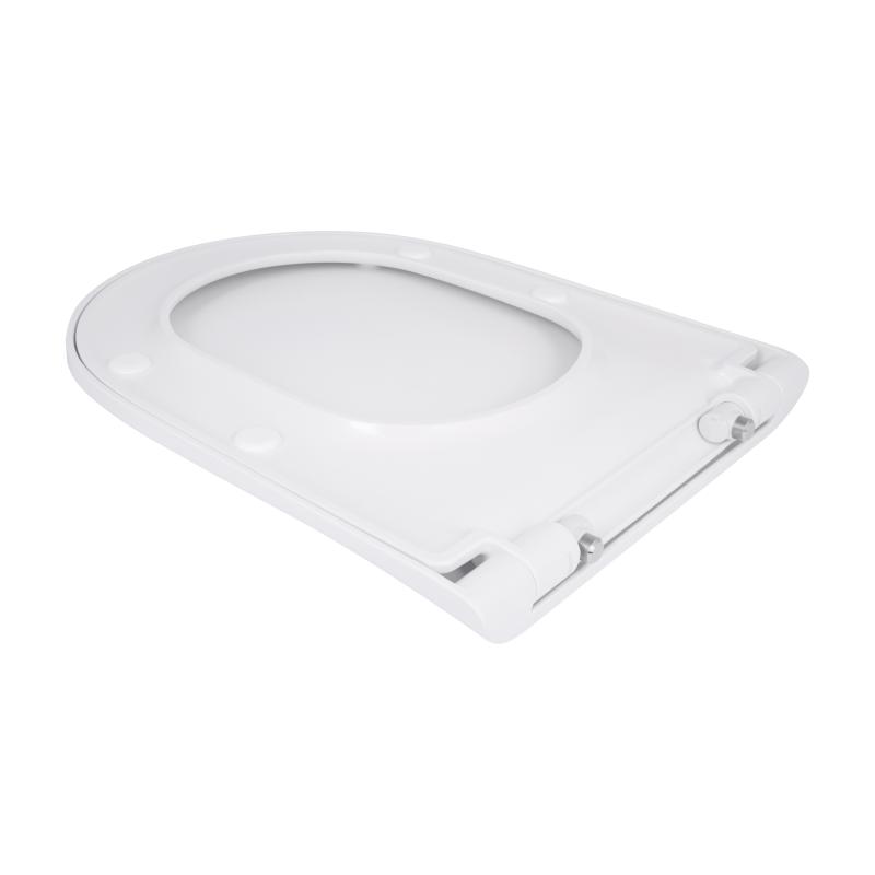 Qtap Сидіння для унітаза (Robin 520, Scorpio 520) 465x363x60 мм, White, з мікроліфтом, Slim Duroplast, MagLock QTSC179W48916 — фото 4