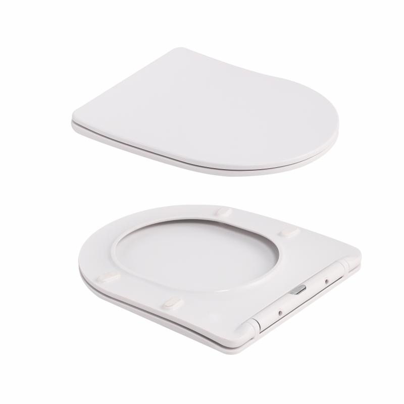 Унітаз підвісний Qtap Robin Ultra Quiet 520×365×340 мм, Marble, з сидінням Slim Duroplast / Soft-close / Quick Release QTROB26MR48998 — фото 8