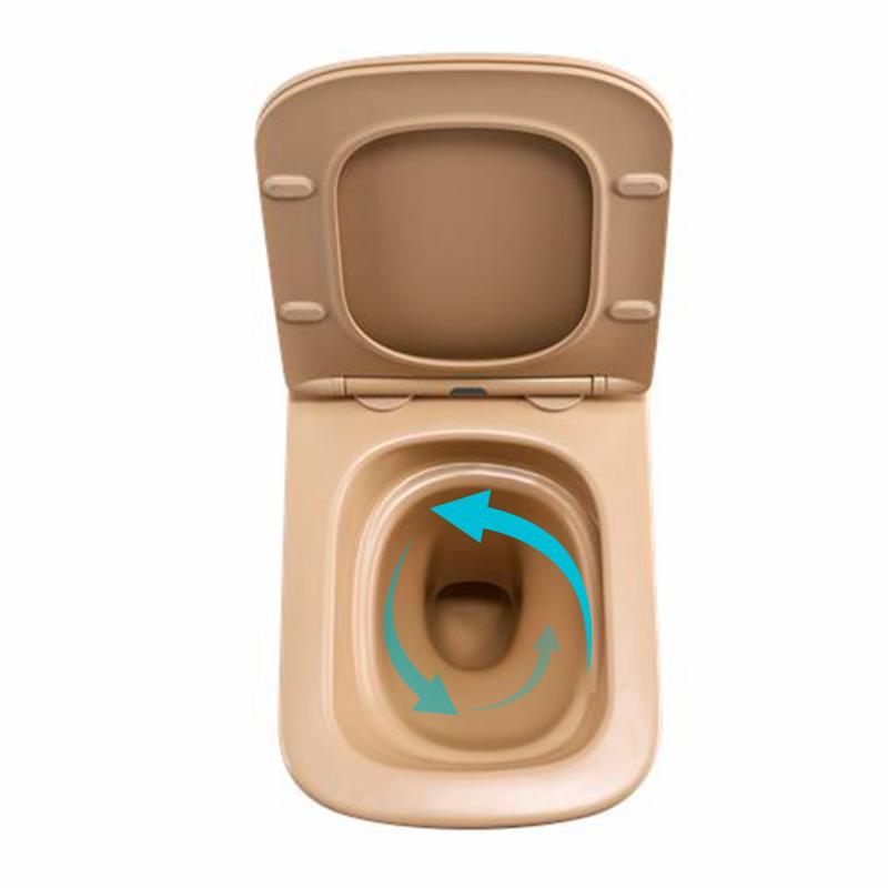 Унітаз підвісний Qtap Tern Ultra Quiet 520×345×325 мм, Beige, з сидінням Slim Duroplast / Soft-close / Quick Release QTTER26SB49001 — фото 6