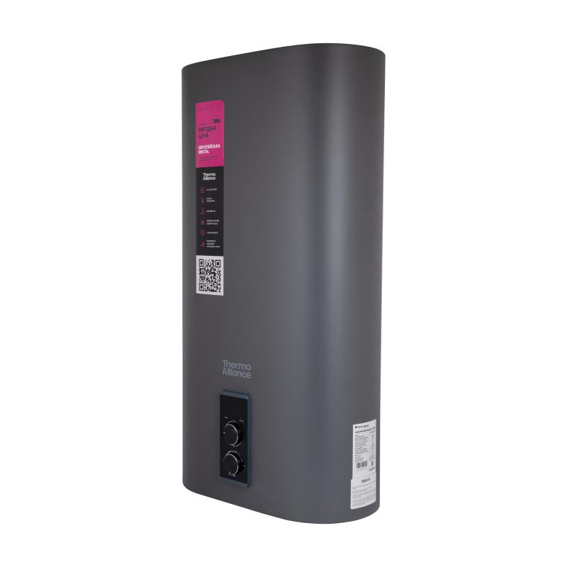 Водонагрівач електричний Thermo Alliance 80 л Grey, плоский вертикальний, мокрий ТЕН 2 кВт (0,8+1,2) DT80V20G(PD)/2G — фото 4