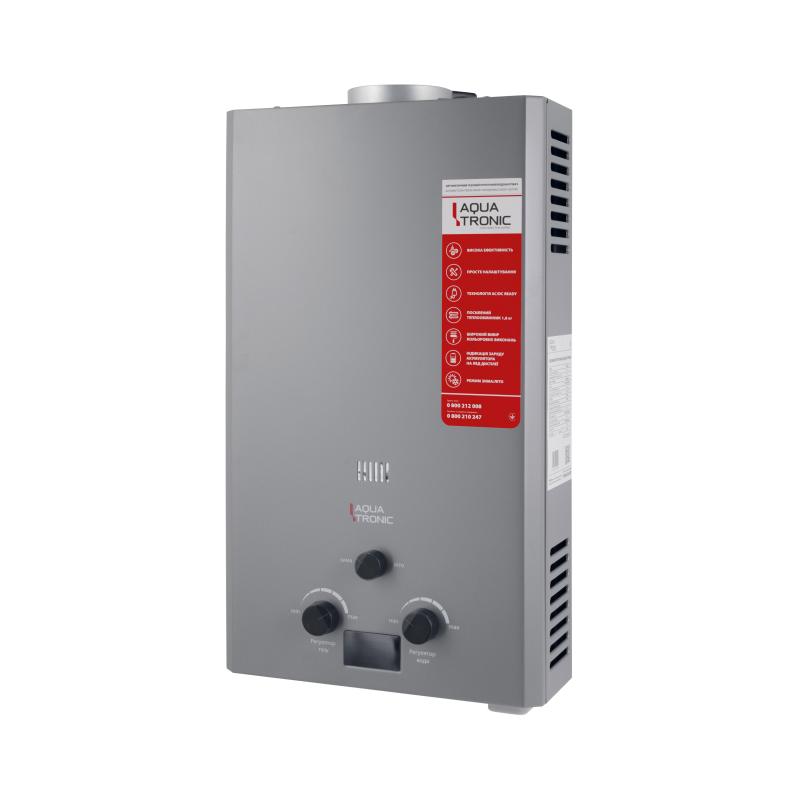 Колонка газова димохідна  Aquatronic A21 Grey10 л — фото 4
