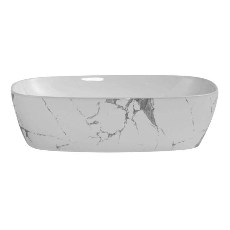 Комплект Qtap Robin Marble 3 в 1: підвісний унітаз Ultra Quiet + біде підвісне + раковина накладна QTROBMR49160 — фото 10