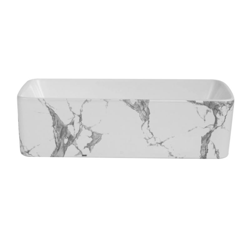 Комплект Qtap Tern Marble 3 в 1: підвісний унітаз Ultra Quiet + біде підвісне + раковина накладна QTTERMR49164 — фото 10