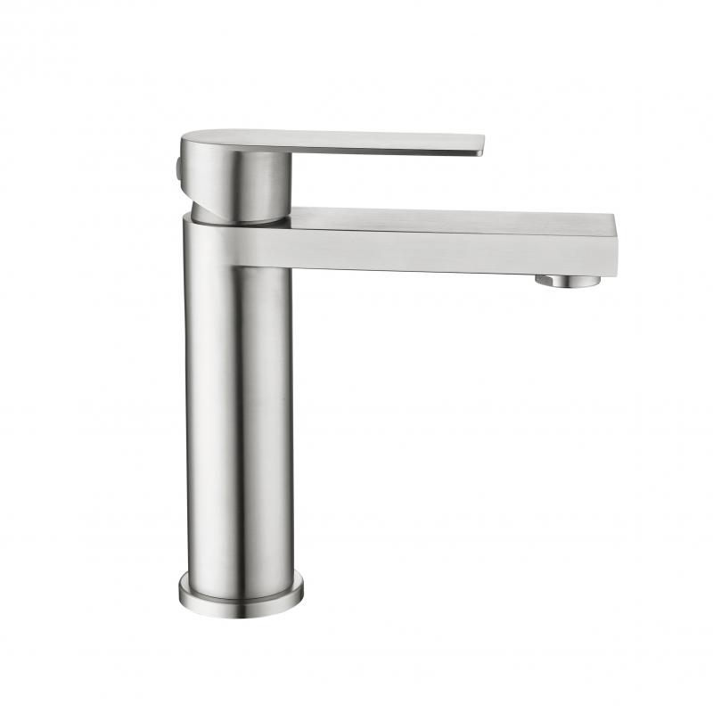 Змішувач для раковини низький Lidz Nexus 001F (k35)  LDNEX001FNKS49184 Nickel — фото 4
