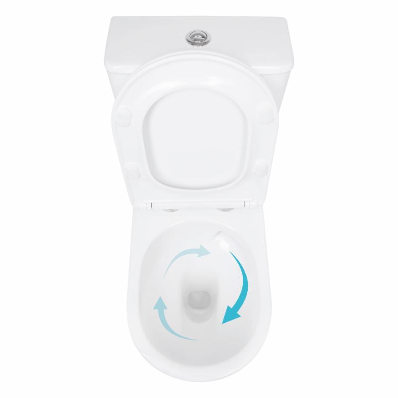 Унітаз підлоговий Qtap Evia Ultra Quiet 630×350×795 мм з сидінням Soft-close, White QTEVI27W49258 — фото 6