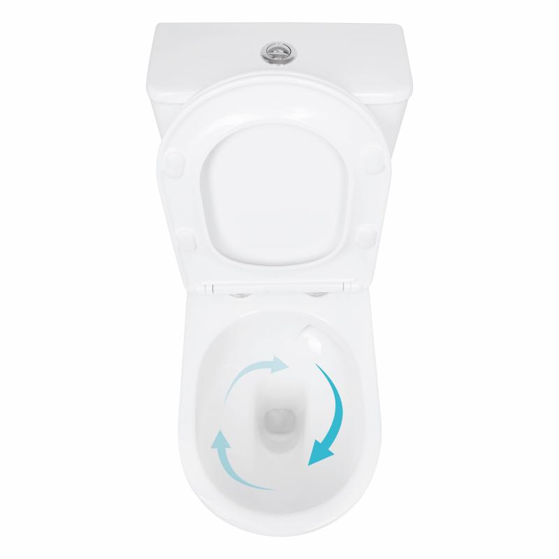 Унітаз підлоговий Qtap Arvin Ultra Quiet 630×350×795 мм з сидінням Soft-close, White QTARV27W49259 — фото 6