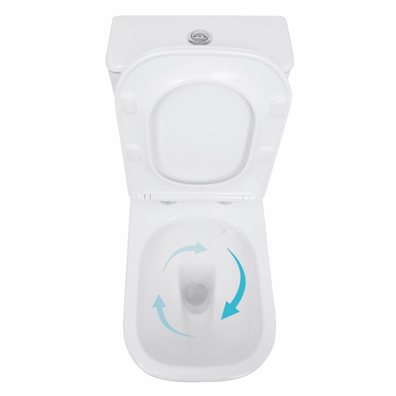 Унітаз підлоговий Qtap Stork Ultra Quiet 630×350×805 мм із сидінням Soft-close, White QTSTO27W49260 — фото 6