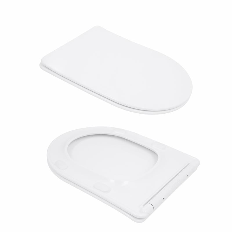 Унітаз підлоговий Qtap Leo Ultra Quiet 620×355×790 мм з сидінням Soft-close, White QTLEO27W49261 — фото 8