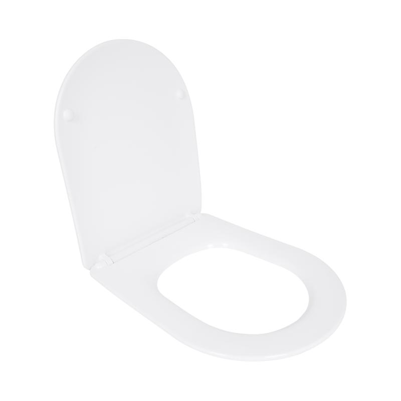 Сидіння для унітазу Qtap (Evia, Arvin, Leo 630) 410x330x22 мм, White, з мікроліфтом, Slim Duroplast, Quick Release QTSC179W49264 — фото 3