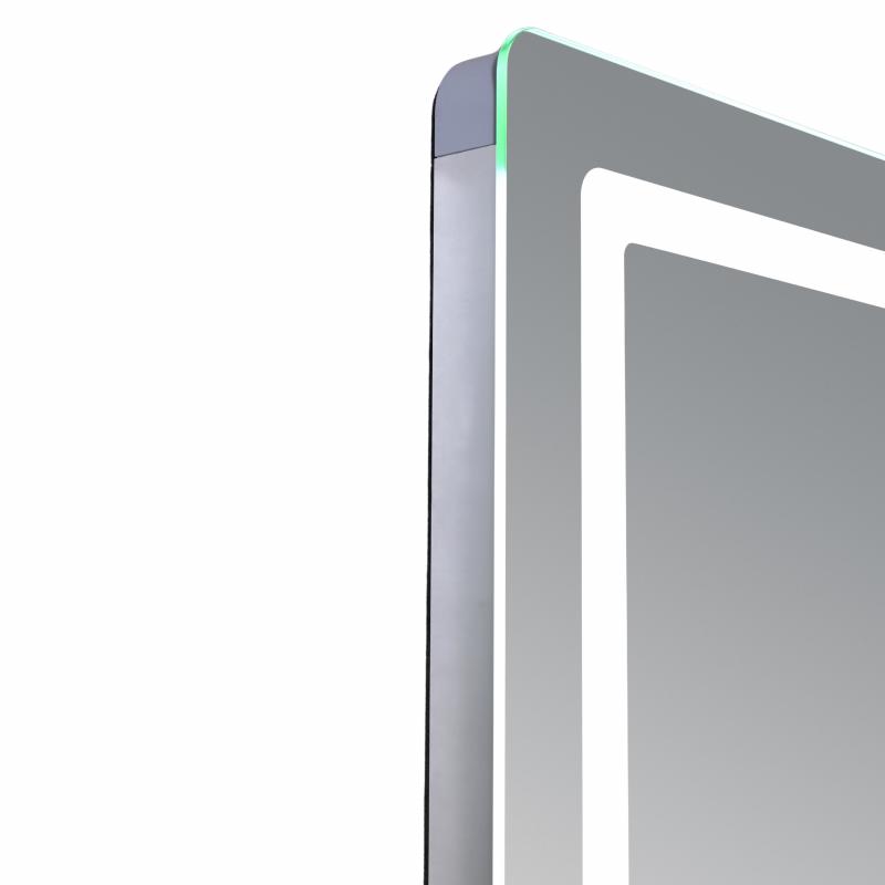 Дзеркало Qtap Mideya (MI2) 800х600 з годинником, з LED-підсвічуванням Touch, з антизапотіванням, димером, рег. яскравості QTMID80060049265 — фото 4