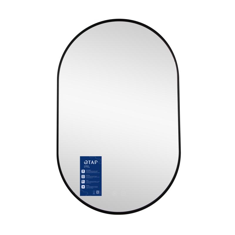 Дзеркало Qtap Scorpio (SC1) з LED-підсвічуванням Touch, з антизапотіванням, з димером, рег. темп. кольору (3000-6500K) Black QTSC500800 — фото 3