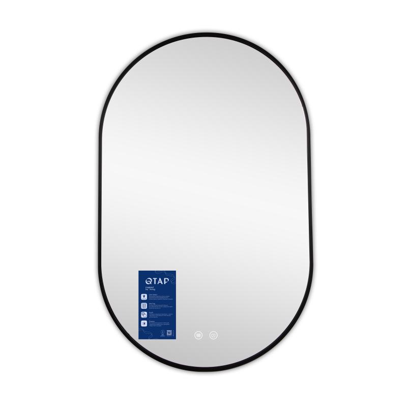 Дзеркало Qtap Scorpio (SC1) з LED-підсвічуванням Touch, з антизапотіванням, з димером, рег. темп. кольору (3000-6500K) Black QTSC500800 — фото 4