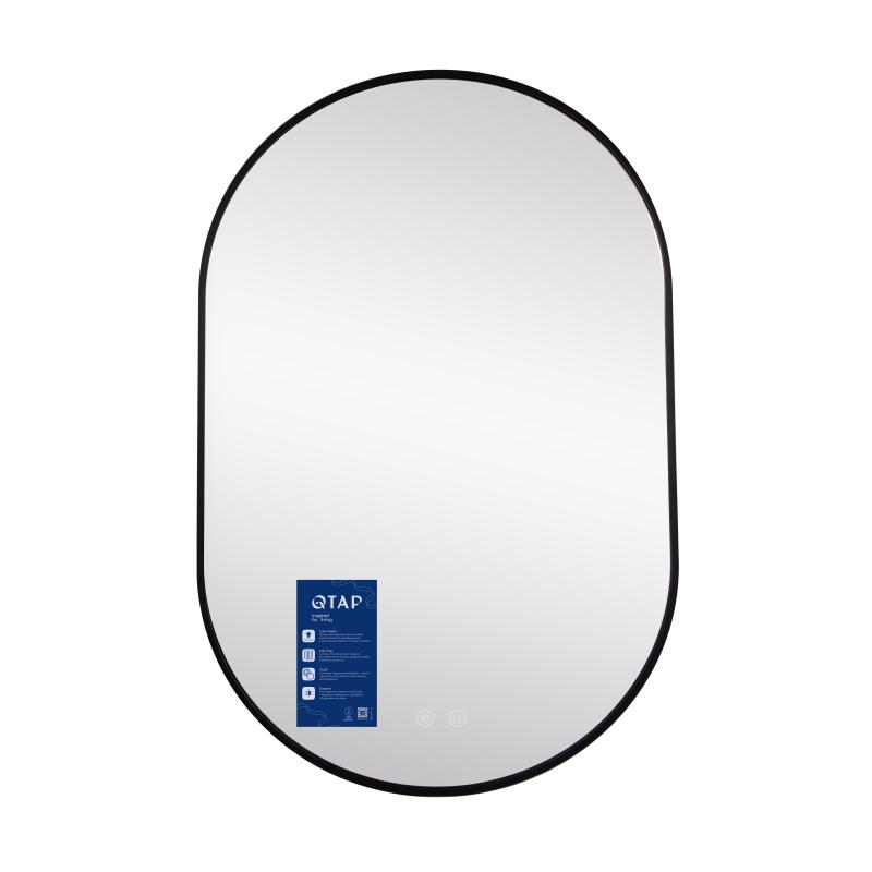 Дзеркало Qtap Scorpio (SC1) з LED-підсвічуванням Touch, з антизапотіванням, з димером, рег. темп. кольору (3000-6500K) Black QTSC600900 — фото 3