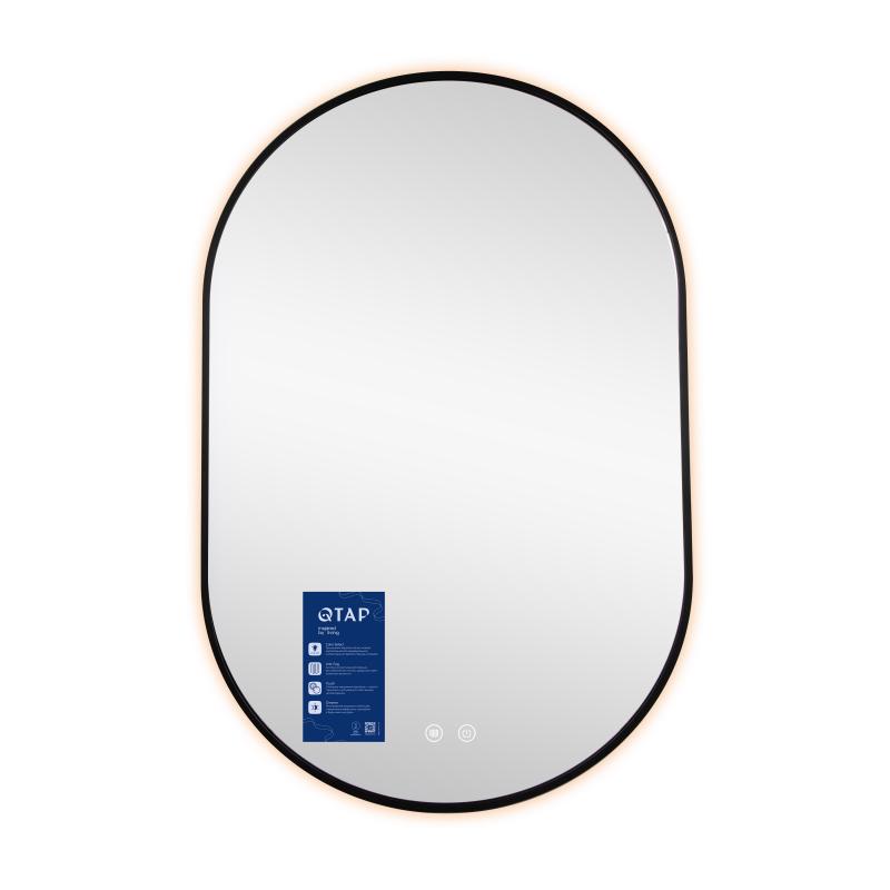 Дзеркало Qtap Scorpio (SC1) з LED-підсвічуванням Touch, з антизапотіванням, з димером, рег. темп. кольору (3000-6500K) Black QTSC600900 — фото 6