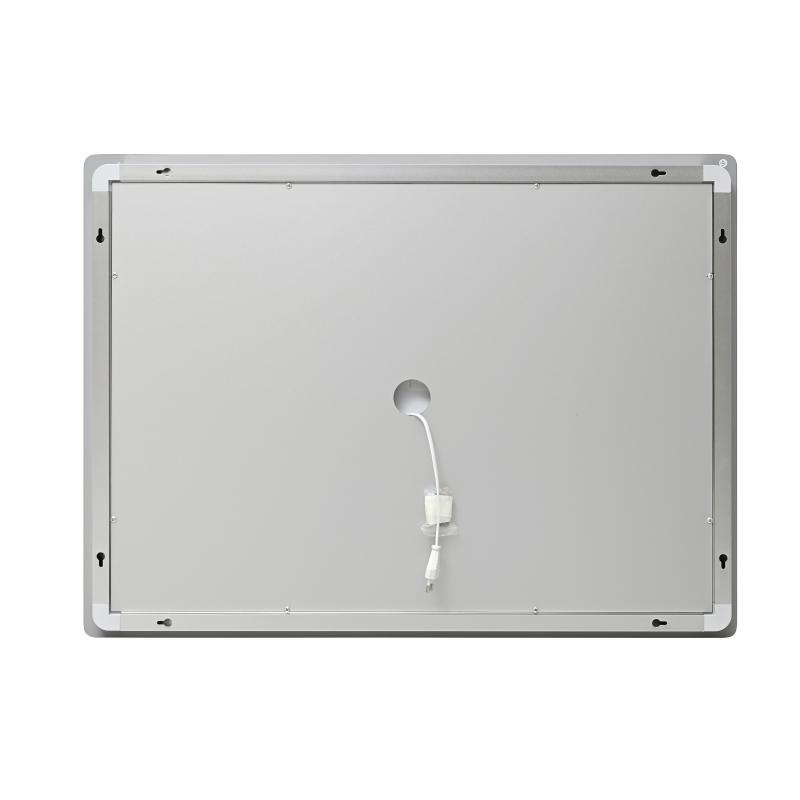 Дзеркало Lidz Kubis (KU2) 1000х800 з годинником, з LED-підсвічуванням Touch, з антизапотіванням, з димером, рег. яскравості LDKU1000800CL49282 — фото 5