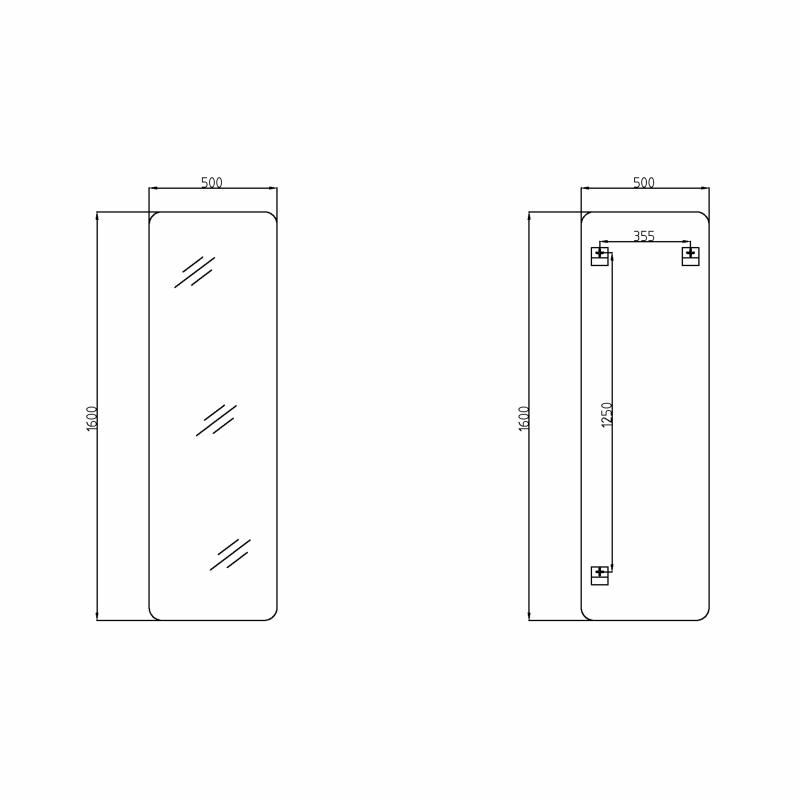 Дзеркало Qtap Gemini 500х1600 підлогове QTGE50160049283 — фото 2