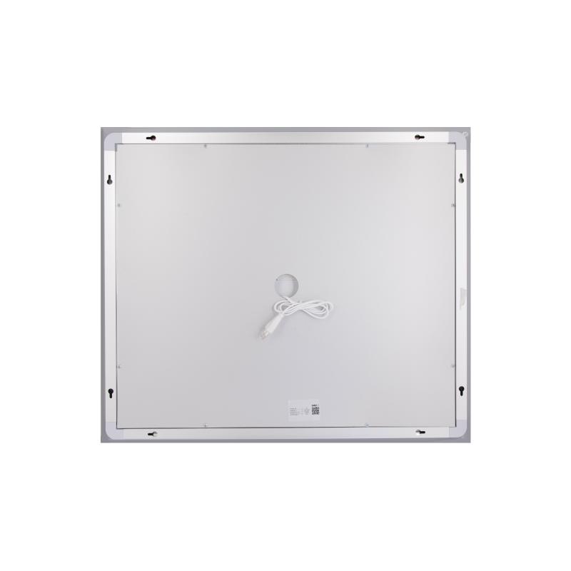 Дзеркало Lidz Kubis (KU1) 700х600 з LED-підсвічуванням Touch, з антизапотіванням, з димером, рег. яскравості LDKU60070049285 — фото 6