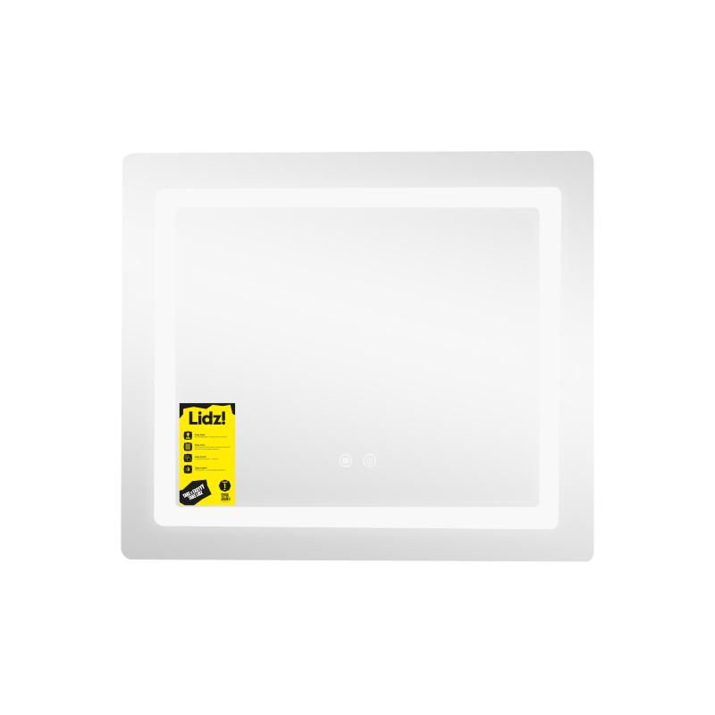 Дзеркало Lidz Kubis (KU2) 700х600 з LED-підсвічуванням Touch, з антизапотіванням, з димером, рег. яскравості LDKU60070049286 — фото 4