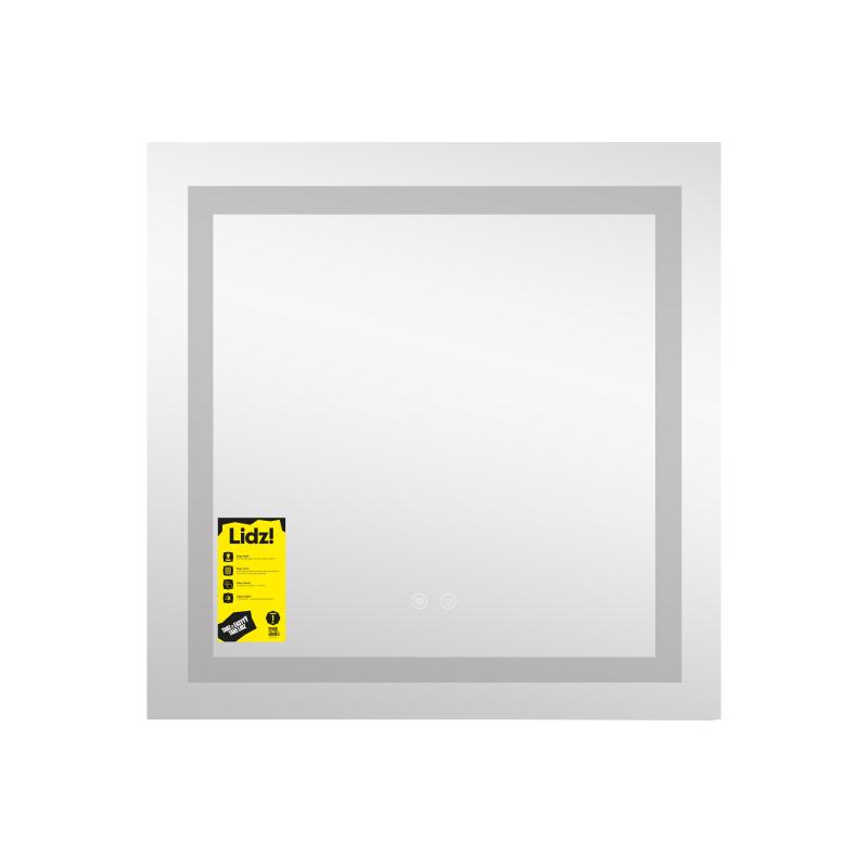 Дзеркало Lidz Kubis (KU1) 700х700 з LED-підсвічуванням Touch, з антизапотіванням, з димером, рег. яскравості LDKU70070049287 — фото 3
