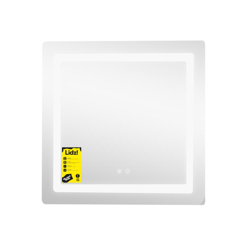 Дзеркало Lidz Kubis (KU2) 700х700 з LED-підсвічуванням Touch, з антизапотіванням, з димером, рег. яскравості LDKU70070049288 — фото 4