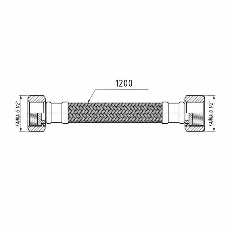 Гнучка підводка для води Thermo Alliance Forte ВВ 120 см TAF385W120 — фото 2