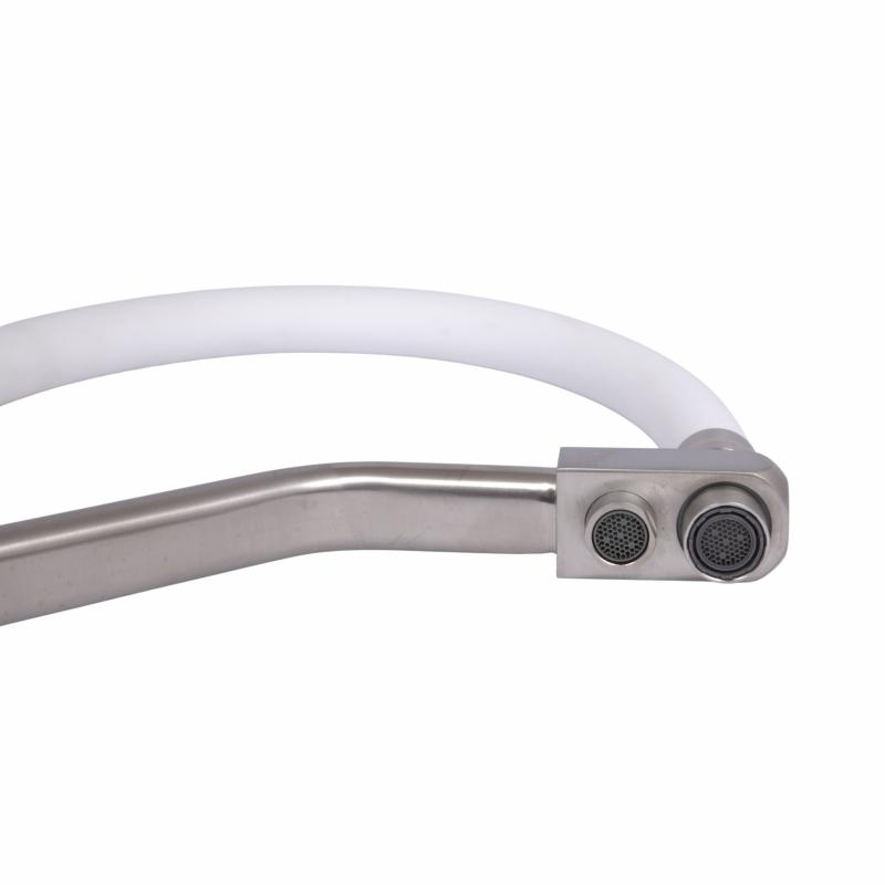 Вилив у зборі Lidz (330х265х35) для змішувача для кухні Aria 020F3 Nickel/White LDARI3302653549380 — фото 3