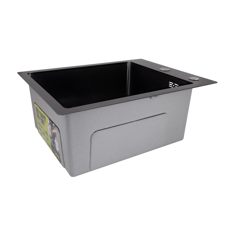 Мийка для кухні інтегрована Lidz Handmade H4050B Brushed Black PVD 3,0/1,0 мм LDH4050BRUBLM49439 — фото 4