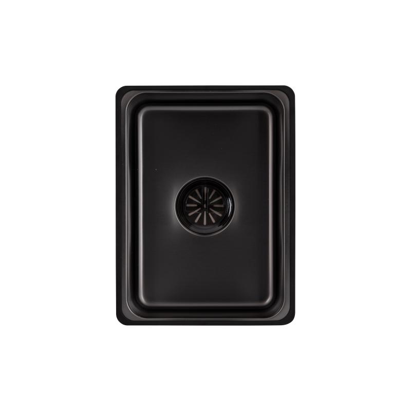Мийка для кухні інтегрована Lidz Handmade H6845B Brushed Black PVD 3,0/1,0 мм LDH6845BRUBLM49456 — фото 9