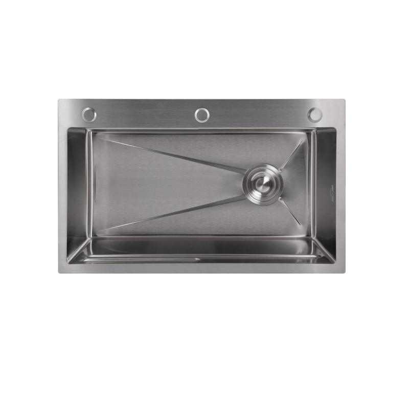 Мийка для кухні інтегрована Lidz Handmade H7545 Brushed Steel 3,0/1,0 мм LDH7545BRU49457 — фото 3