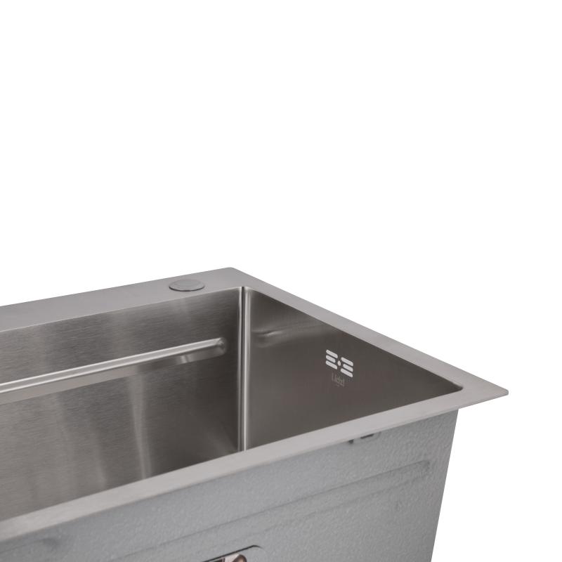 Мийка для кухні інтегрована Lidz Handmade H7545 Brushed Steel 3,0/1,0 мм LDH7545BRU49457 — фото 7