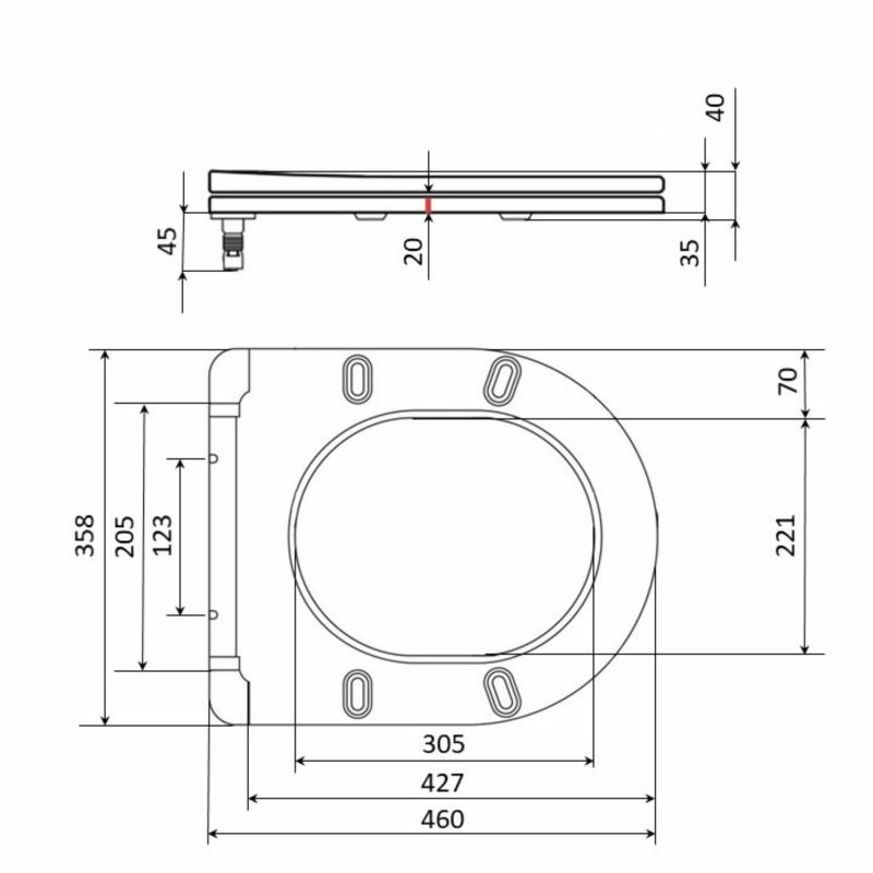 Сидіння для унітазу Qtap (Kolibri) 455×360×30 мм, White, з мікроліфтом Slim Duroplast, Quick Release QTST179W49488 — фото 2