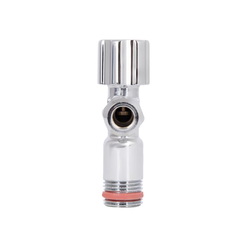 Кран кутовий Thermo Alliance Forte 1/2"Зх3/8"З з перехідником M10, хром TAF341W159 — фото 4